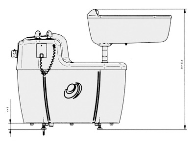 Dimensions CH4000 - ELECTRA 4-CELL BATH