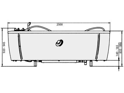 Side Dimensions CH8000 - ELECTRA CG TUB