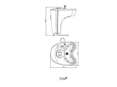Dimensions CH7000 - CORAL TUB