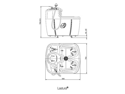 Dimensions CH5000 - LASTURA TUB