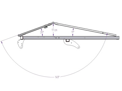 Maximum height of the back section cm 17